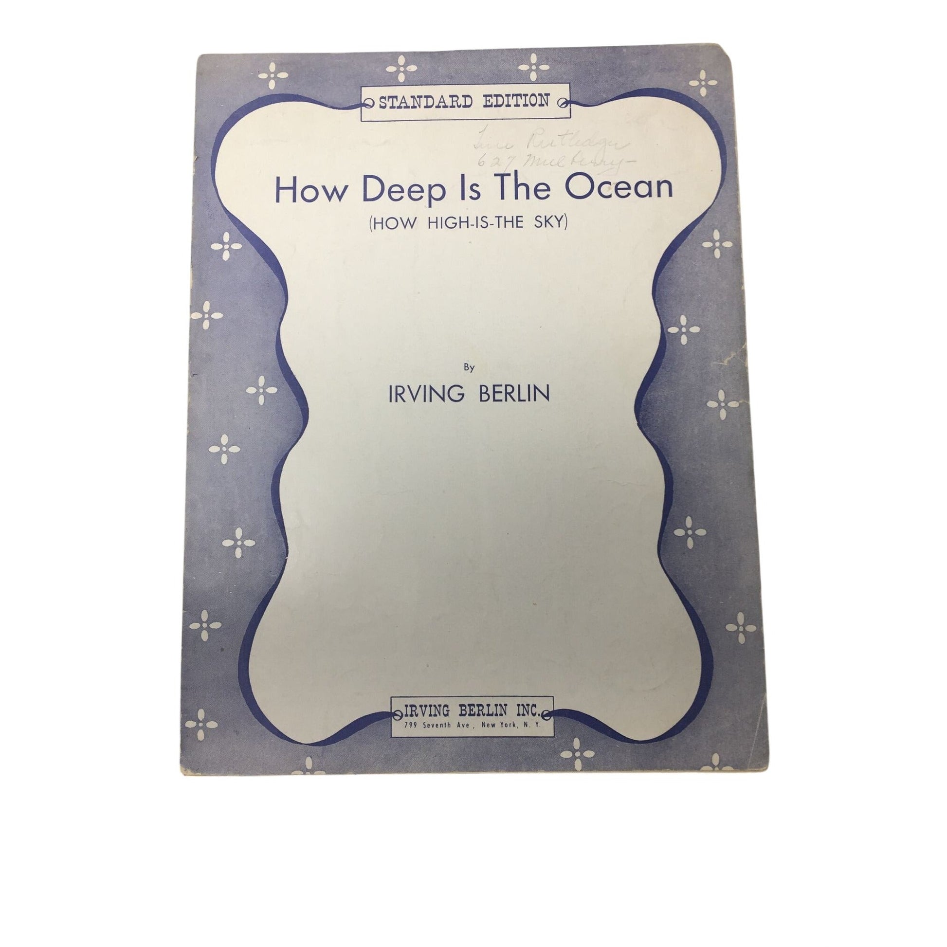 Sheet Music for "How Deep Is The Ocean (How High Is The Sky)" A+ Stuff  A+ Stuff SHEET MUSIC