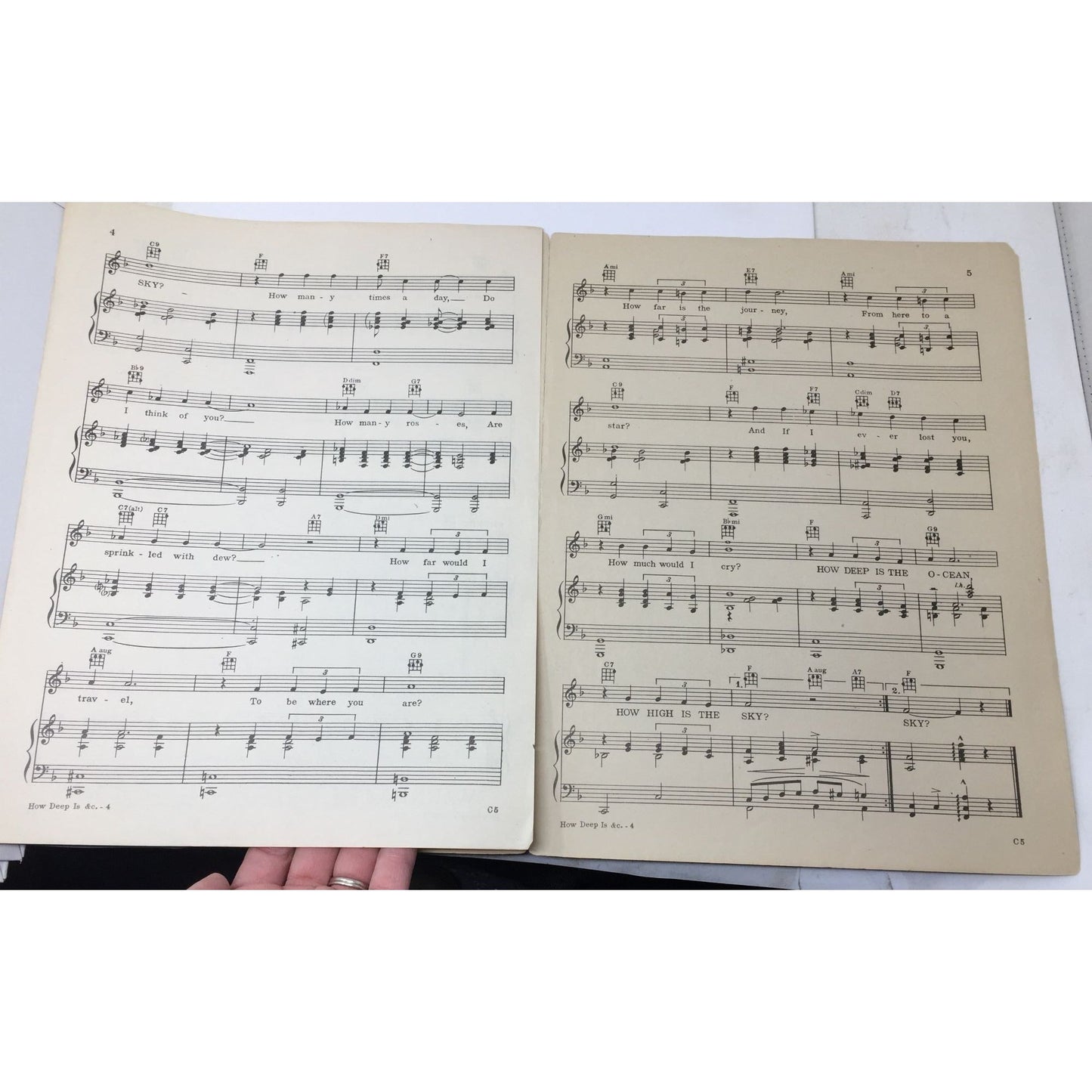 Sheet Music for "How Deep Is The Ocean (How High Is The Sky)" A+ Stuff  A+ Stuff SHEET MUSIC