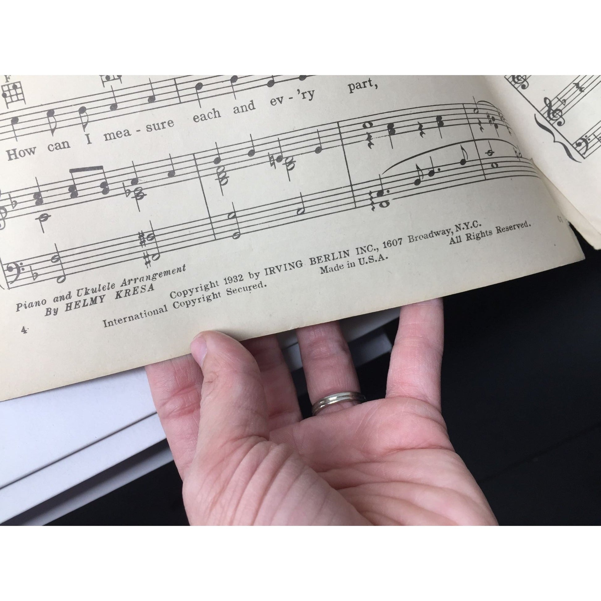 Sheet Music for "How Deep Is The Ocean (How High Is The Sky)" A+ Stuff  A+ Stuff SHEET MUSIC
