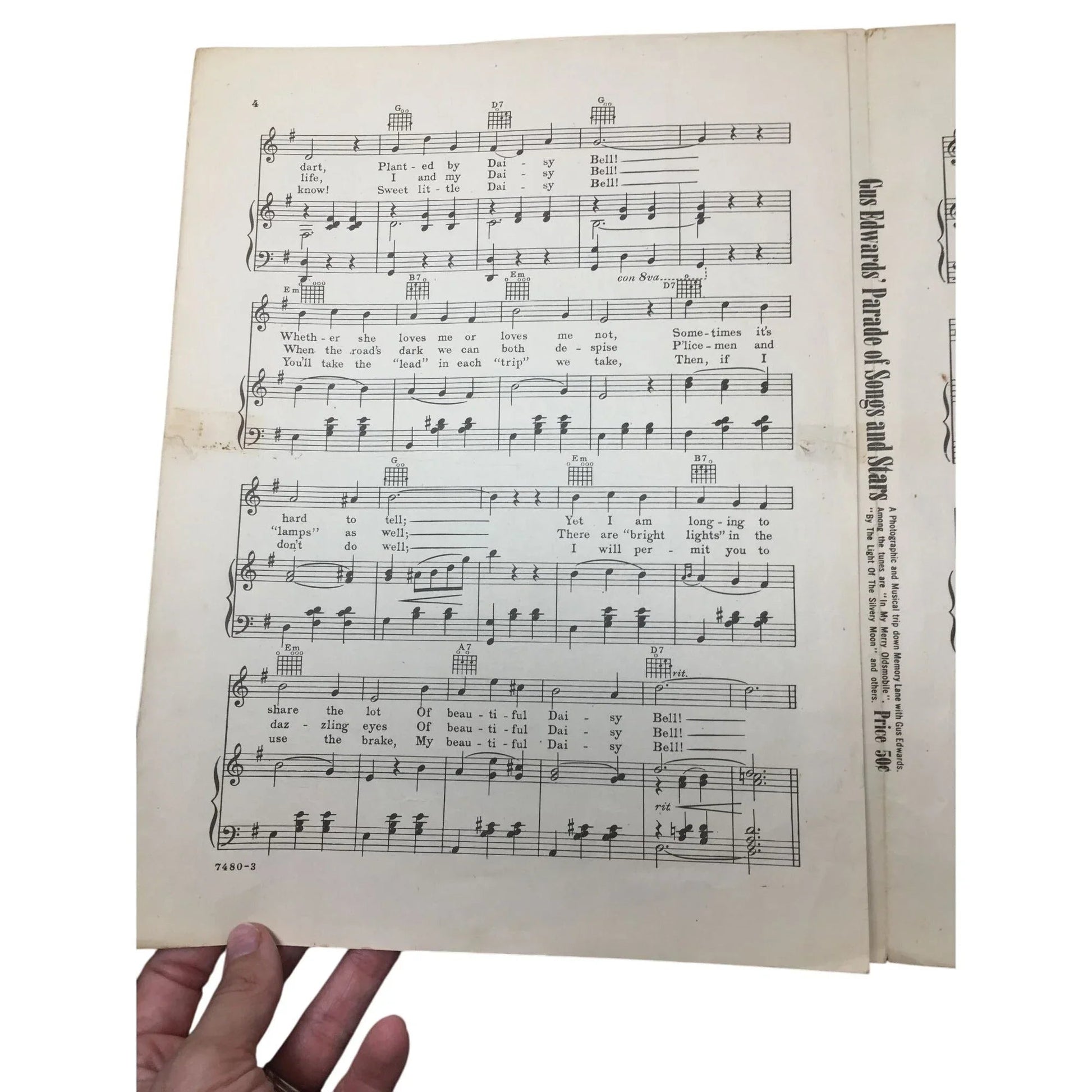 (A Bicycle Built For Two) Words and music by Harry Dacre - Daisy Bell - A+ Stuff - SHEET MUSIC - A+ Stuff