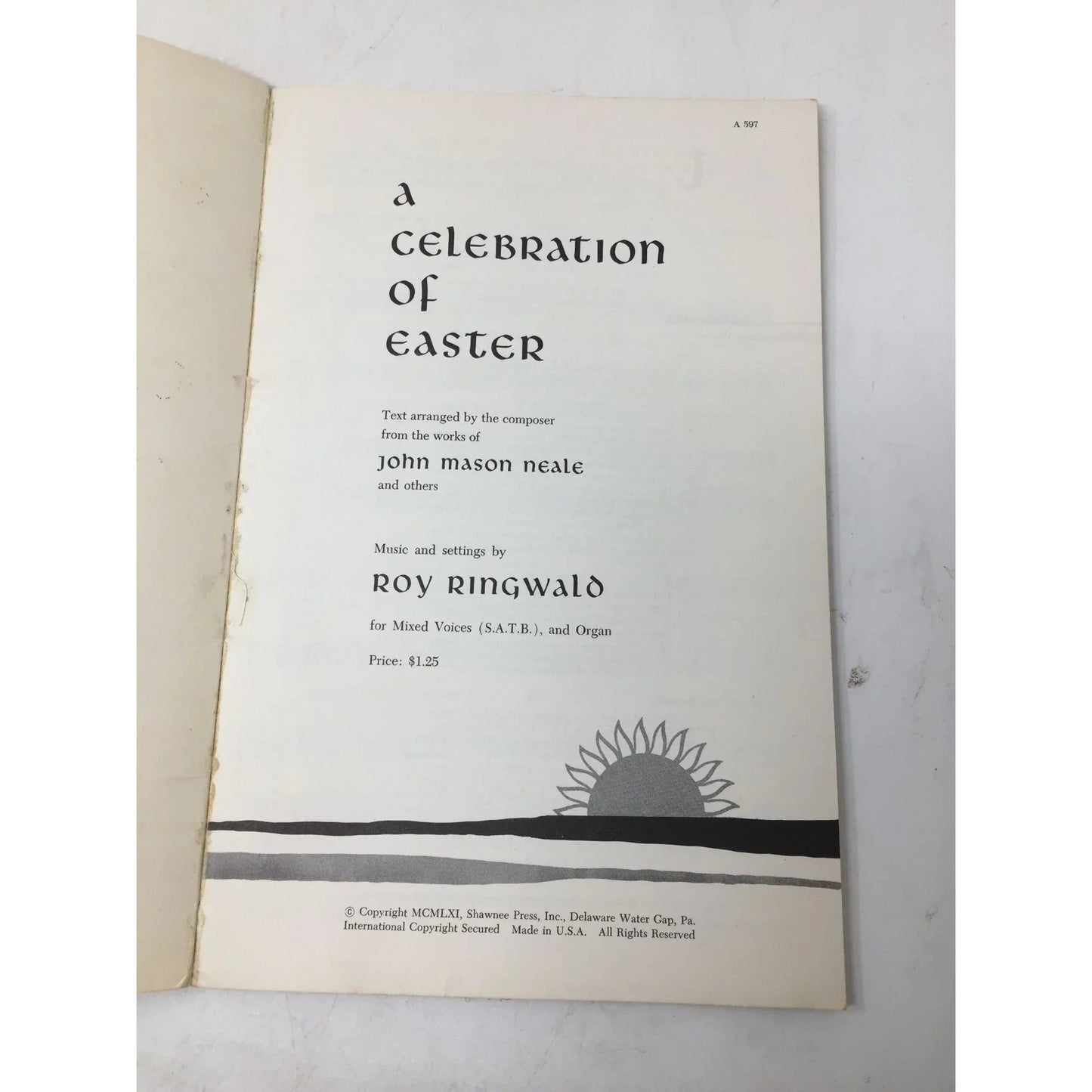 ''A celebration of easter'' by Roy Ringwald Vintage Sheet Music book - A+ Stuff - Books - A+ Stuff