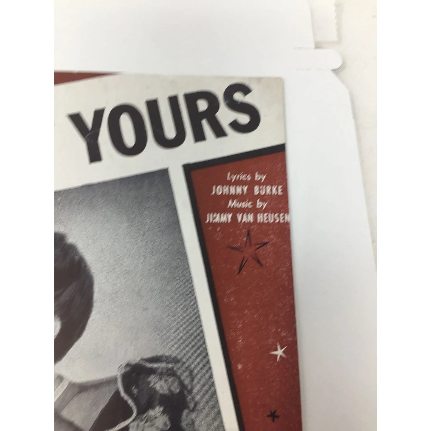 ''A Friend of yours'' Vintage Sheet Music by Johnny Burke and Jimmy Van Heusen - A+ Stuff - SHEET MUSIC - A+ Stuff