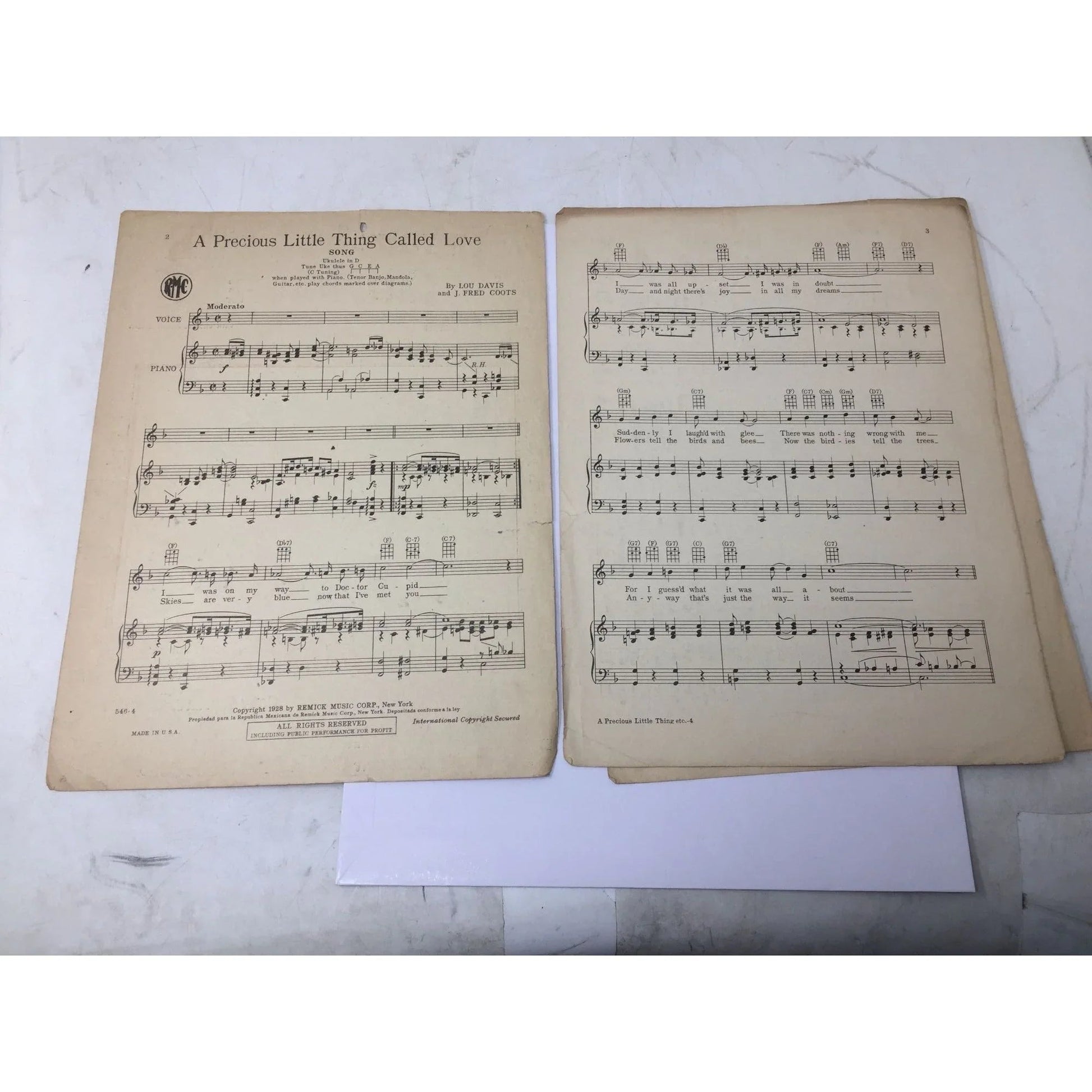 ''A PRECIOUS LITTLE THING CALLED LOVE'' Sheet Music book - A+ Stuff - SHEET MUSIC - A+ Stuff