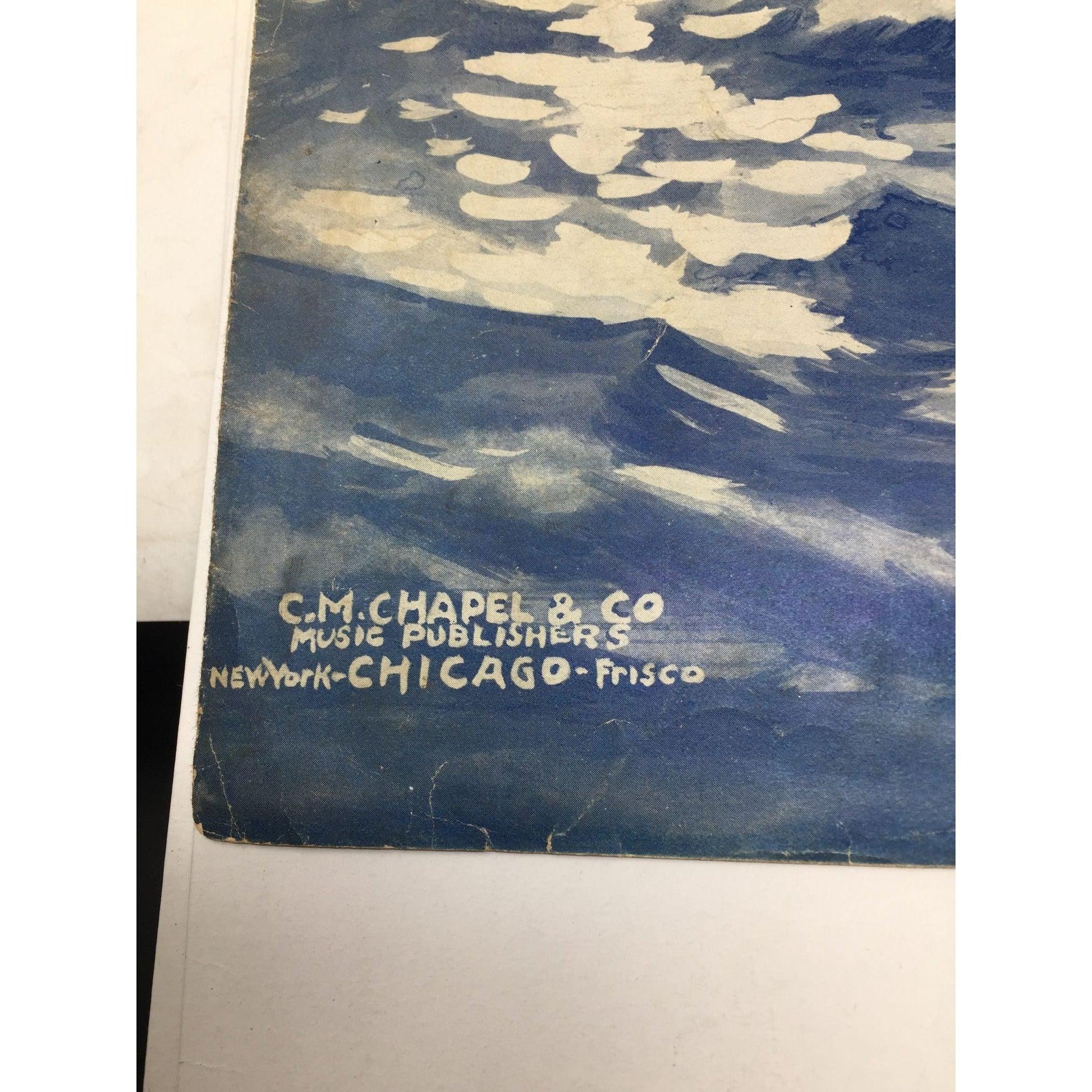 ''A Summer's Night Out On The Blue'' Vintage Sheet Music - A+ Stuff - SHEET MUSIC - A+ Stuff