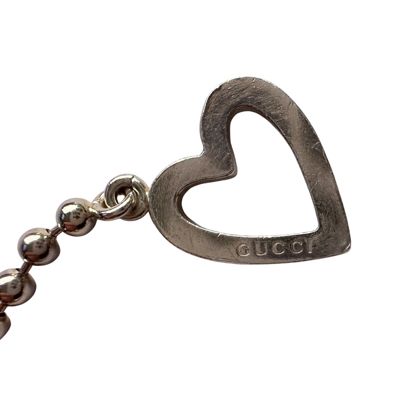 GUCCI Ball and Chain Heart Bracelet with Female Symbol Pendant Charm