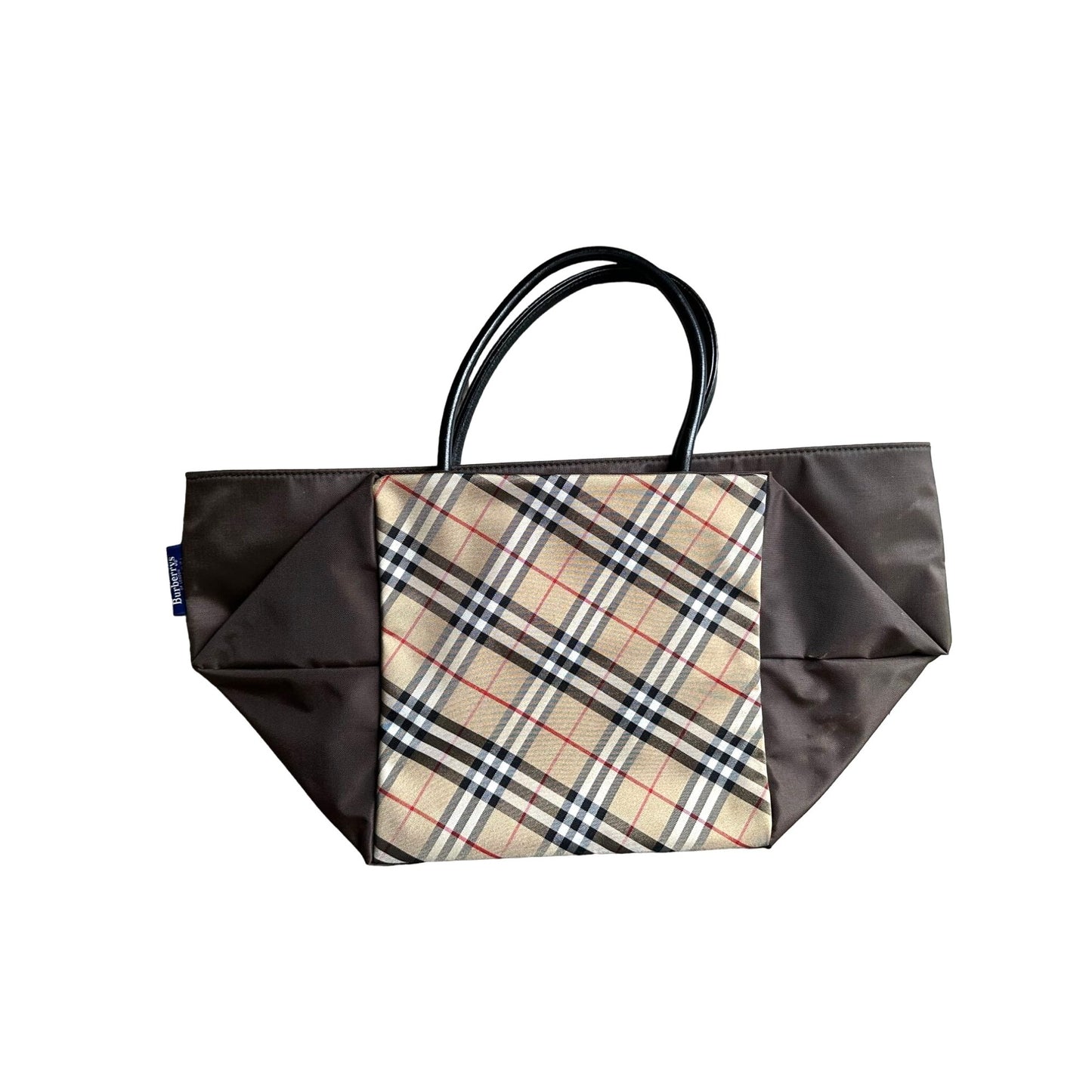 Burberry Blue Label Nova Check Brown Tote Bag