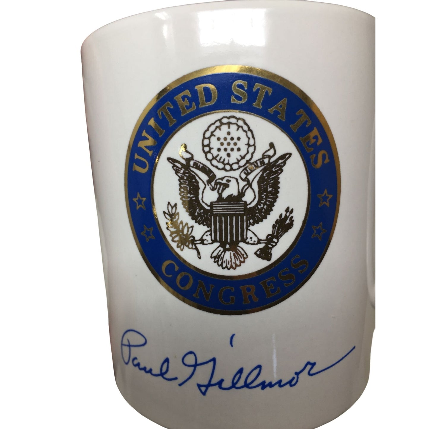 Vintage United States Congress Coffee Mug signed by Paul Gillmor "1990 Lincoln Day Dinner"