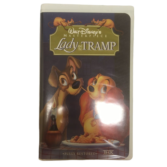 Walt Disney's Masterpiece Lady and the Tramp Fully Restored VHS Tape