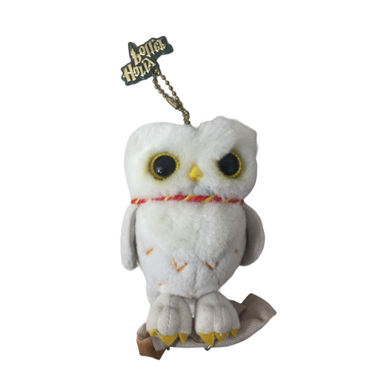 Harry Potter White & Gray Stuffed Animal/Plush Hedwig Owl with Charm on it