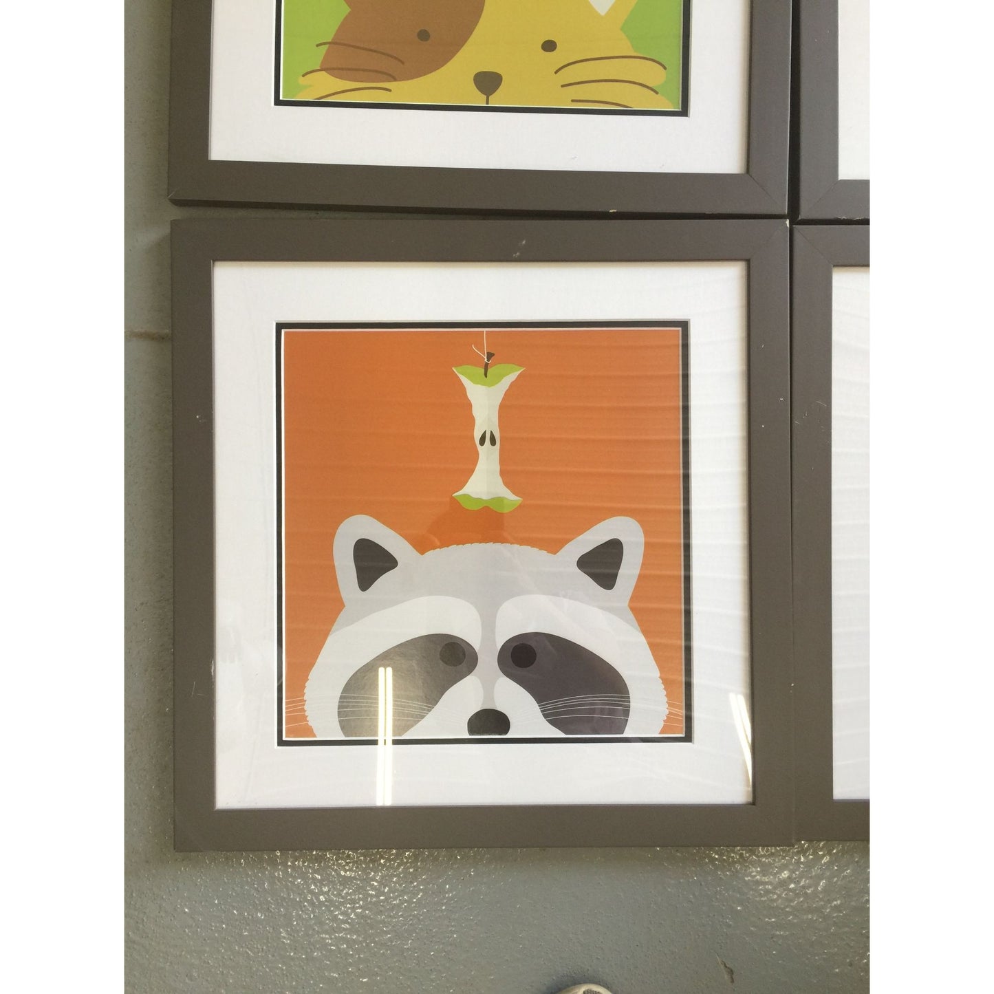 Art.com Peek-A-Boo Framed Wall Art of Different Animals for Child's Room