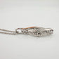 Beautiful Twisted 10kt Rose Gold & Sterling Silver Diamond Necklace