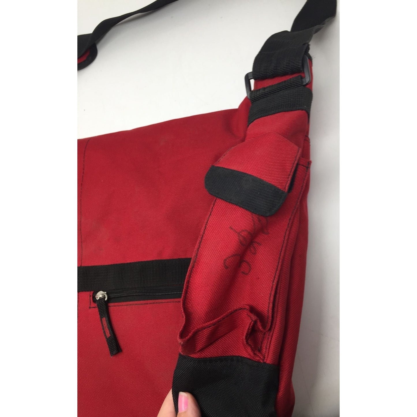 No Boundaries Red and Black School Bag with Pockets and Zippers