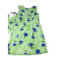 My Michelle Dress with Matching Scarf- Size 7 Juniors- Green with Blue Flowers