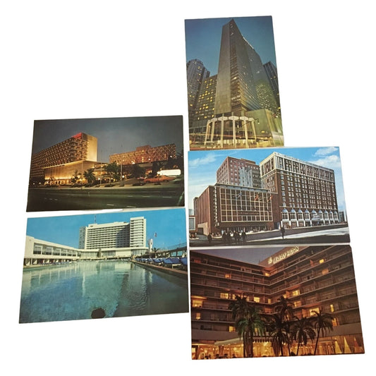 Vintage Set of 5 New Postcards of the City/Buildings- About 5.5"x3.5"