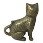 Small Vintage Brass Cat Paperweight Figurine- Korea & Taiwan