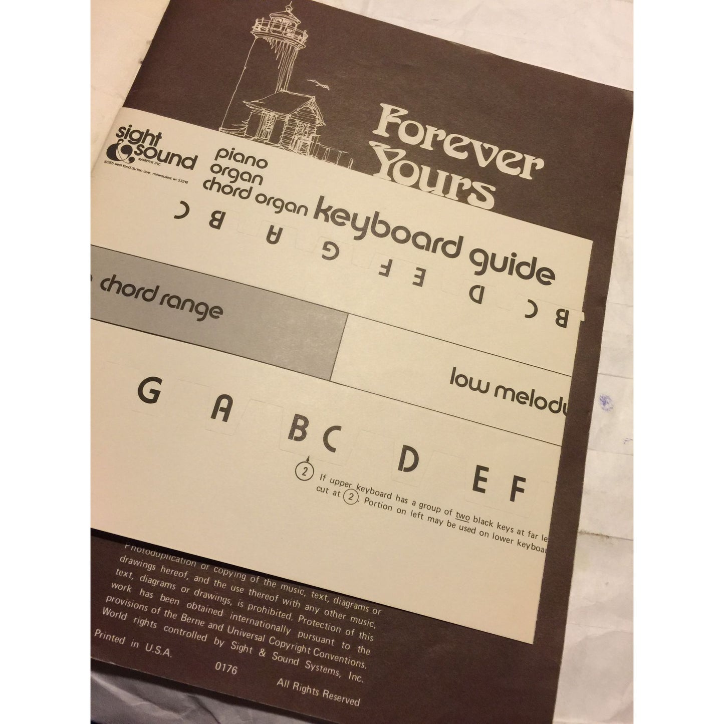 Forever Yours Easy Play Speed Music Sheet Music Book- For Organs, Pianos and Guitars