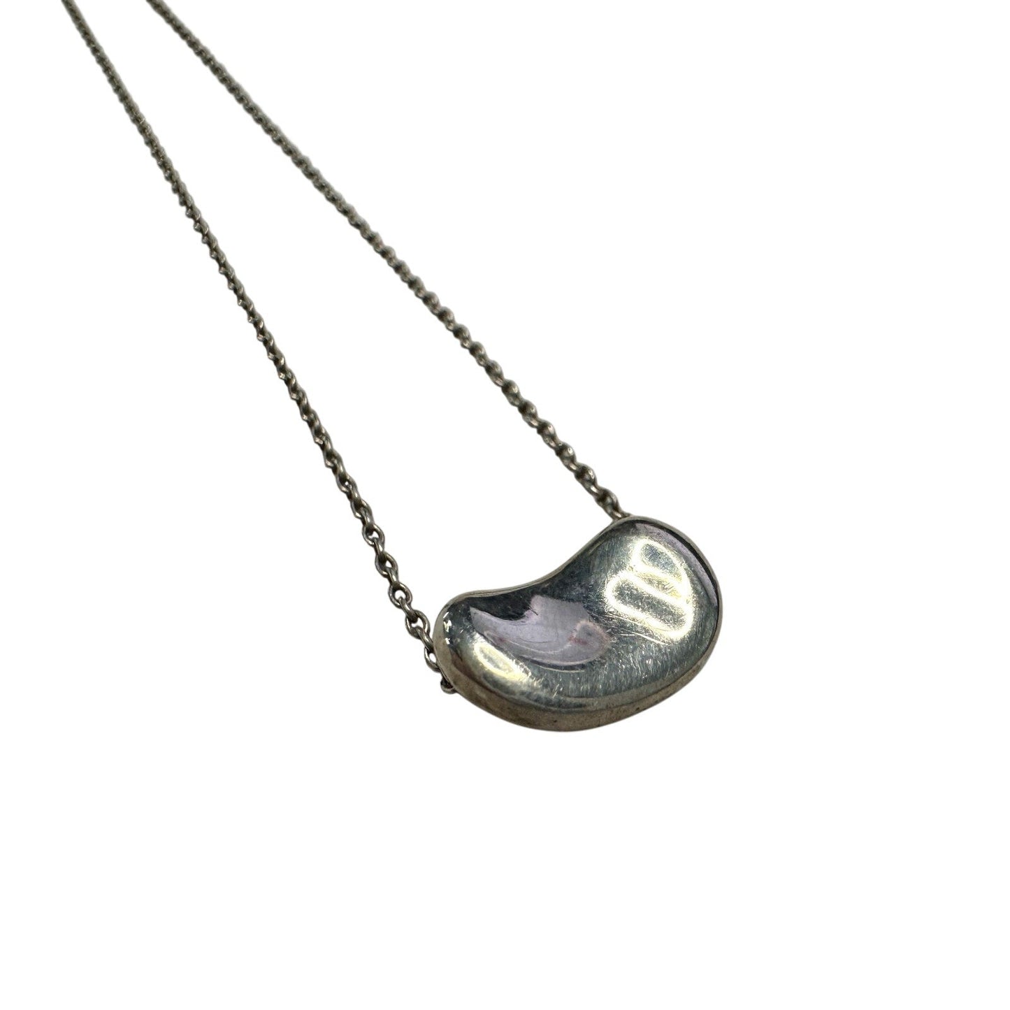 Tiffany & Co Elsa Peretti Small Bean Necklace - Sterling Silver - 16" Tiffany & Co.  A+ Stuff
