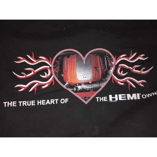 The True Heart of the Hemi Owner - Black T Shirt  Hemi Engine - Truck Lover XL Made in USA