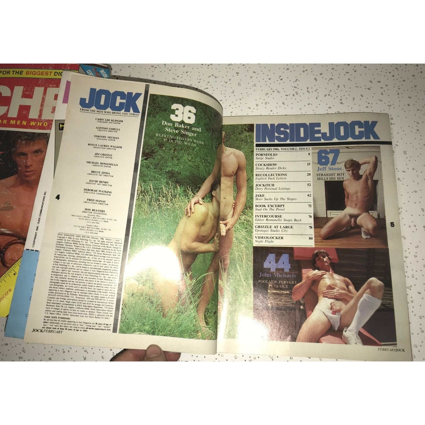 JOCK Feb. 1986 Vintage Gay Magazine