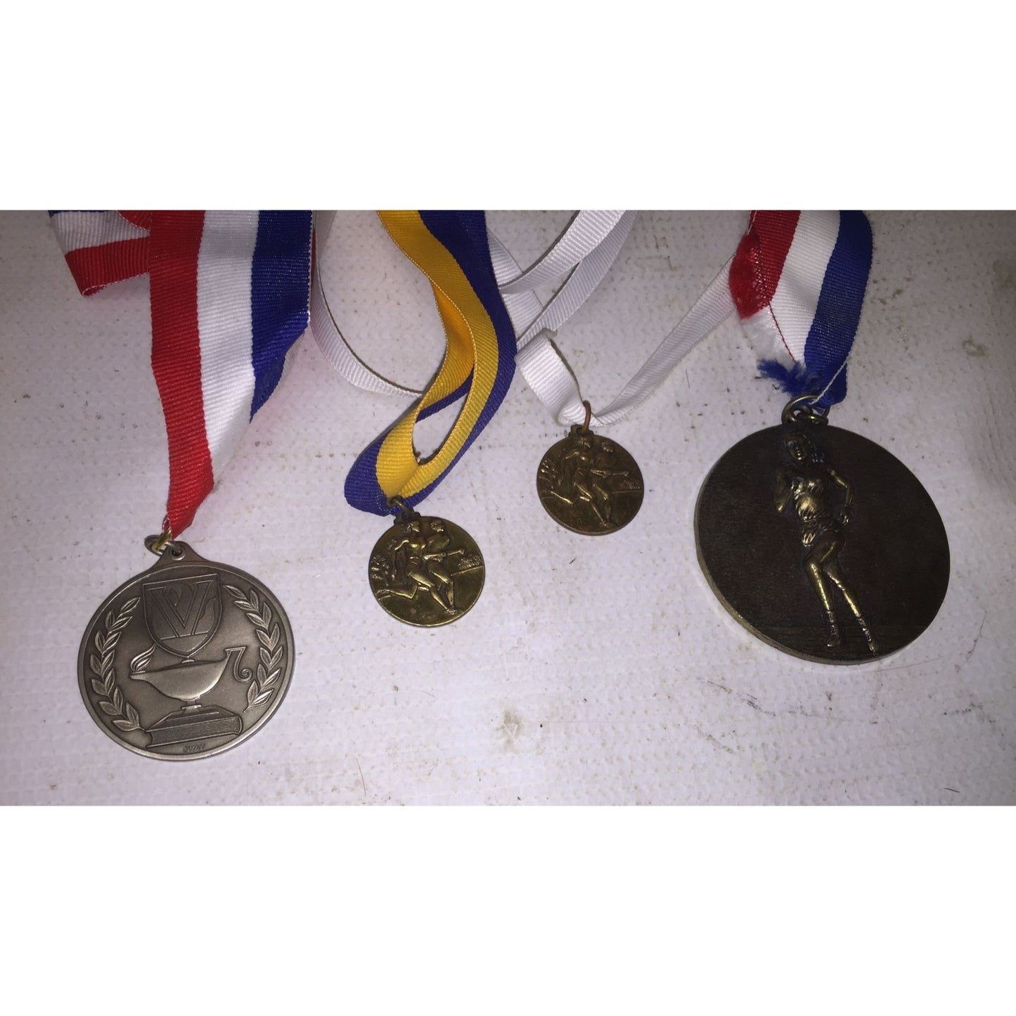 Set of 4 Vintage 1990s Collectible Sports Award Medals