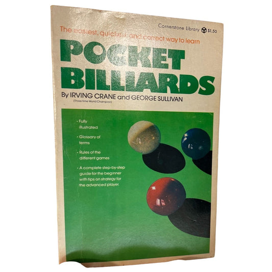 Pocket Billiards Book by Irving Crane and George Sullivan