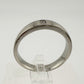 Polished Stainless Steel Diamond Wedding Band - Size 7.5