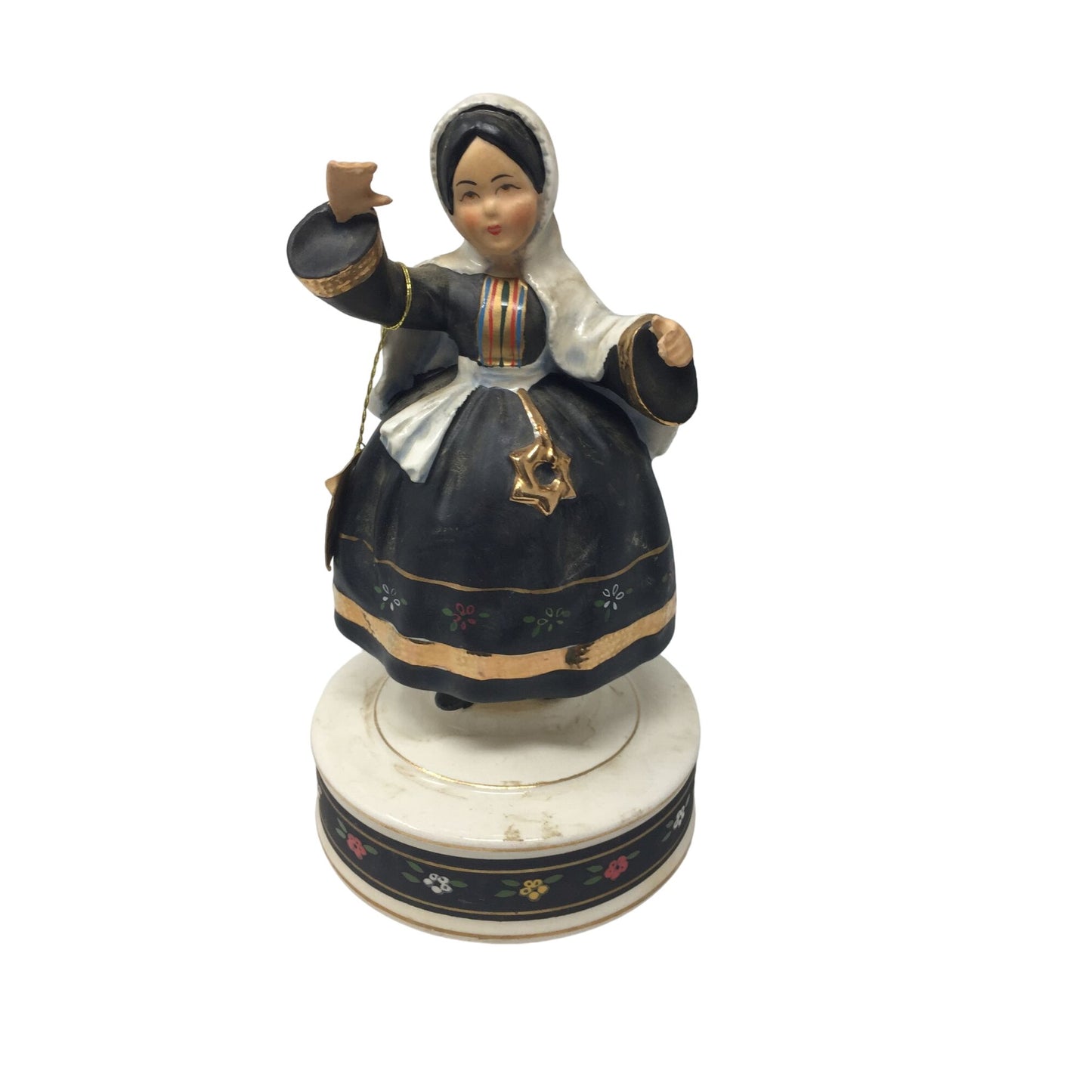 Israeli Miss Music Box by Schmid Brothers- 8'' tall