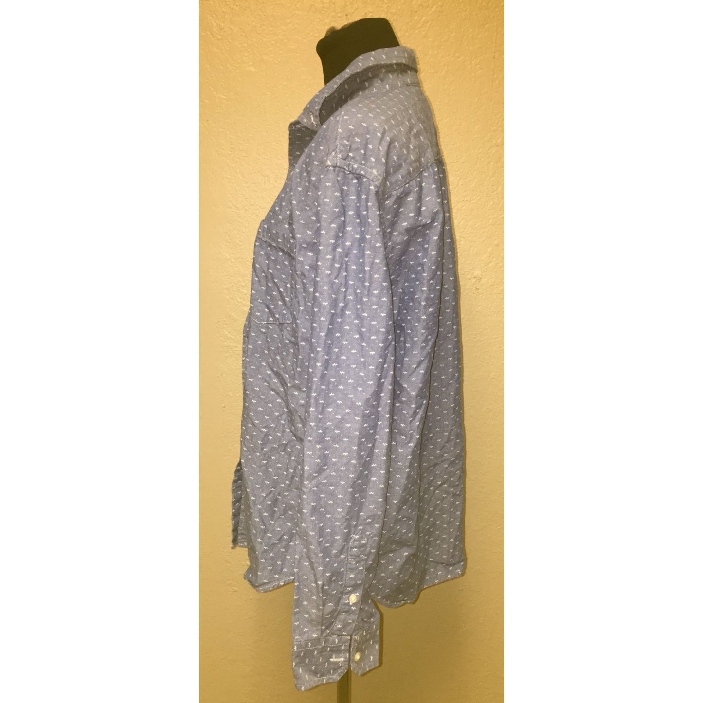 American Eagle Size Large Prep Fit Button Down Collared Long Sleeved Shirt