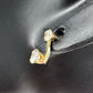 10kt Solid Gold Brilliant CZ Journey Earrings