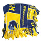University of Michigan Blue and Gold Fleece Blanket A+ Stuff  A+ Stuff Blanket