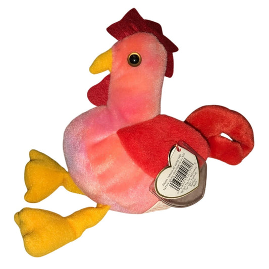 Vintage 1996 TY Beanie Baby - STRUT the Rooster With Tags/errors! TY Beanie Baby  A+ Stuff Plush Toys / Stuffed Animals