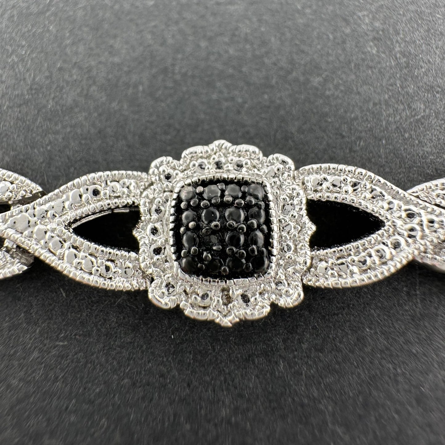 Beautifully Elegant Black and White Diamond Bracelet - Wonderful Detailing