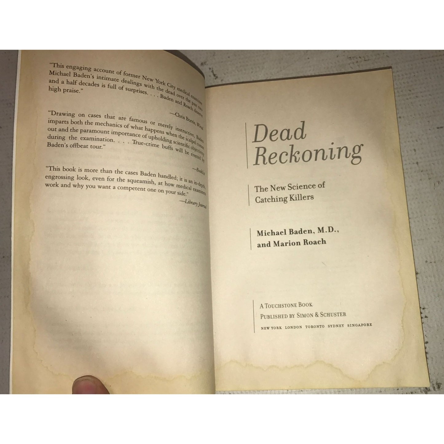 Dead Reckoning The New Science of Catching Killers by Marion Roach/Michael Baden