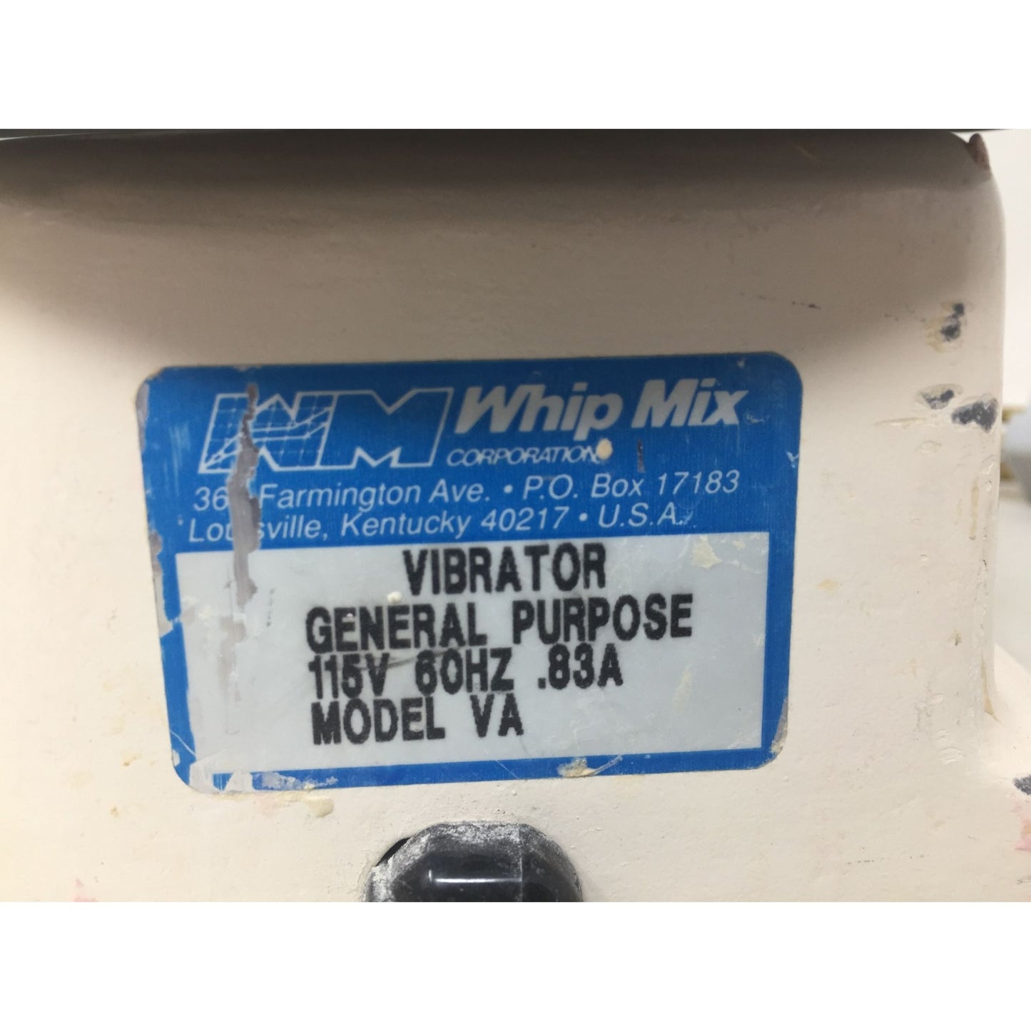 Whip Mix Corporation Vibrator General Purpose 115V 60HZ .83A Model VA