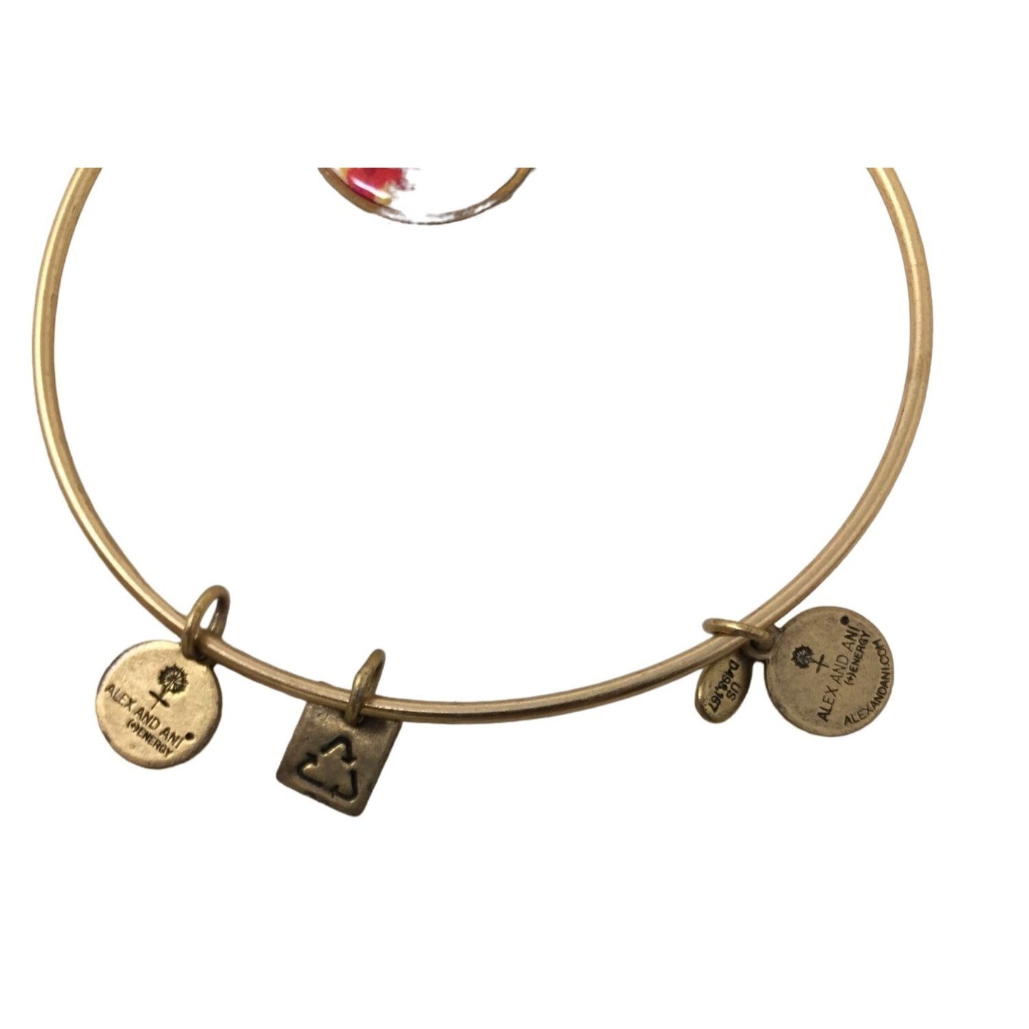 2015 Alex And Ani Gold Bracelet with a "Create Piece Of Mind" Charm