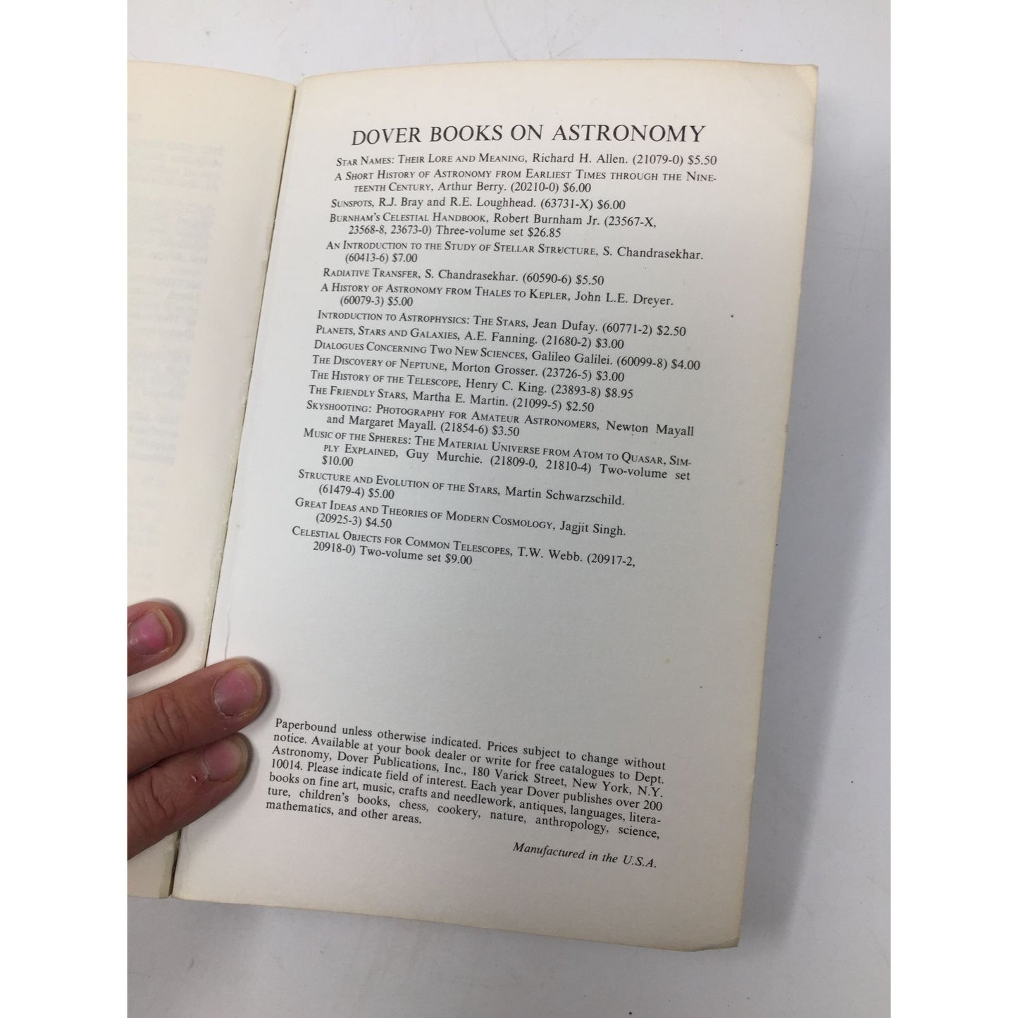 Amateur Astronomer's Handbook by J. B. Sidgwick