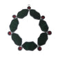 Vintage 1992 Red/Green Stained Glass Holiday Christmas Holly Wreath Window Hanging Ornament