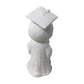 Partially Painted Ceramic Student Graduate Wearing Cap and Gown, Holding Diploma- Ceramic Figure About 7.25 inches tall