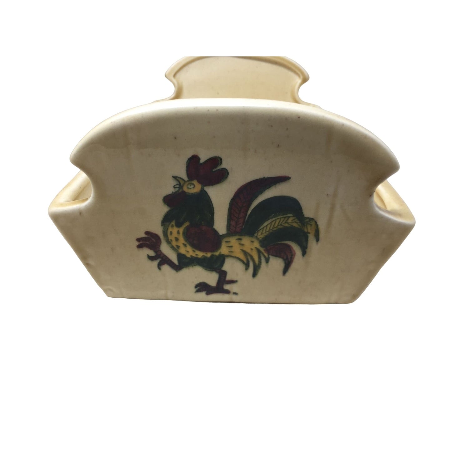 Vintage Metlox Poppytrail California Provincial Green Rooster Bread Server Tray