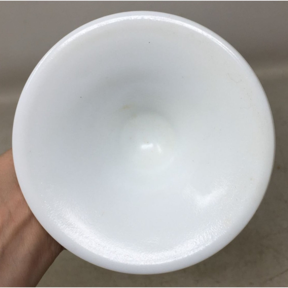 Vintage Indiana Glass Milk Glass Pedestal Oversized Footed Bowl