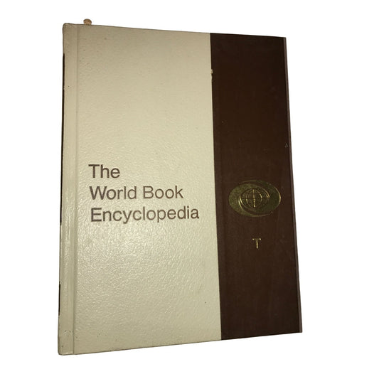 Vintage Hardcover Book The World Book Encyclopedia Letter T