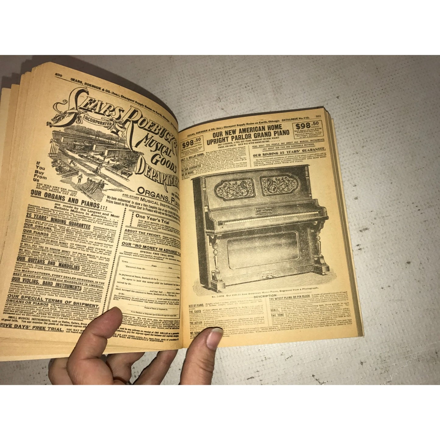 Fall 1900 Catalogue SEARS ROEBUCK & CO. Consumers Guide No 110