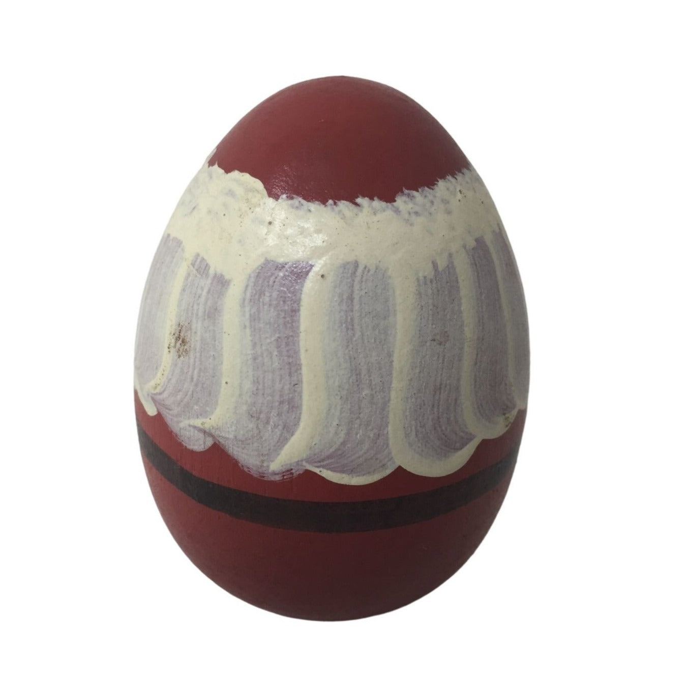 Hand-Painted Santa Claus Egg-Shaped Wooden Home Accent/Ornament