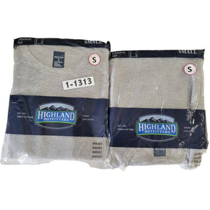 Highland Outfitters Thermal Knit Fabric 2 Thermal Tops Size Small (mens)