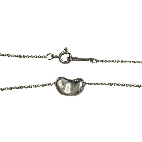 Tiffany & Co Elsa Peretti Small Bean Necklace - Sterling Silver - 16" A+ Stuff  A+ Stuff