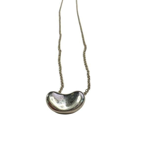 Tiffany & Co Elsa Peretti Small Bean Necklace - Sterling Silver - 16" A+ Stuff  A+ Stuff