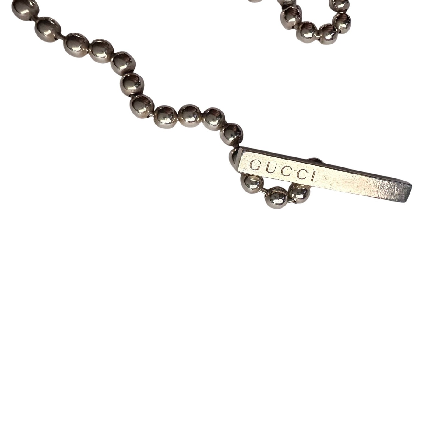 GUCCI GG Toggle Ball Chain Necklace with Box & Dust Bag