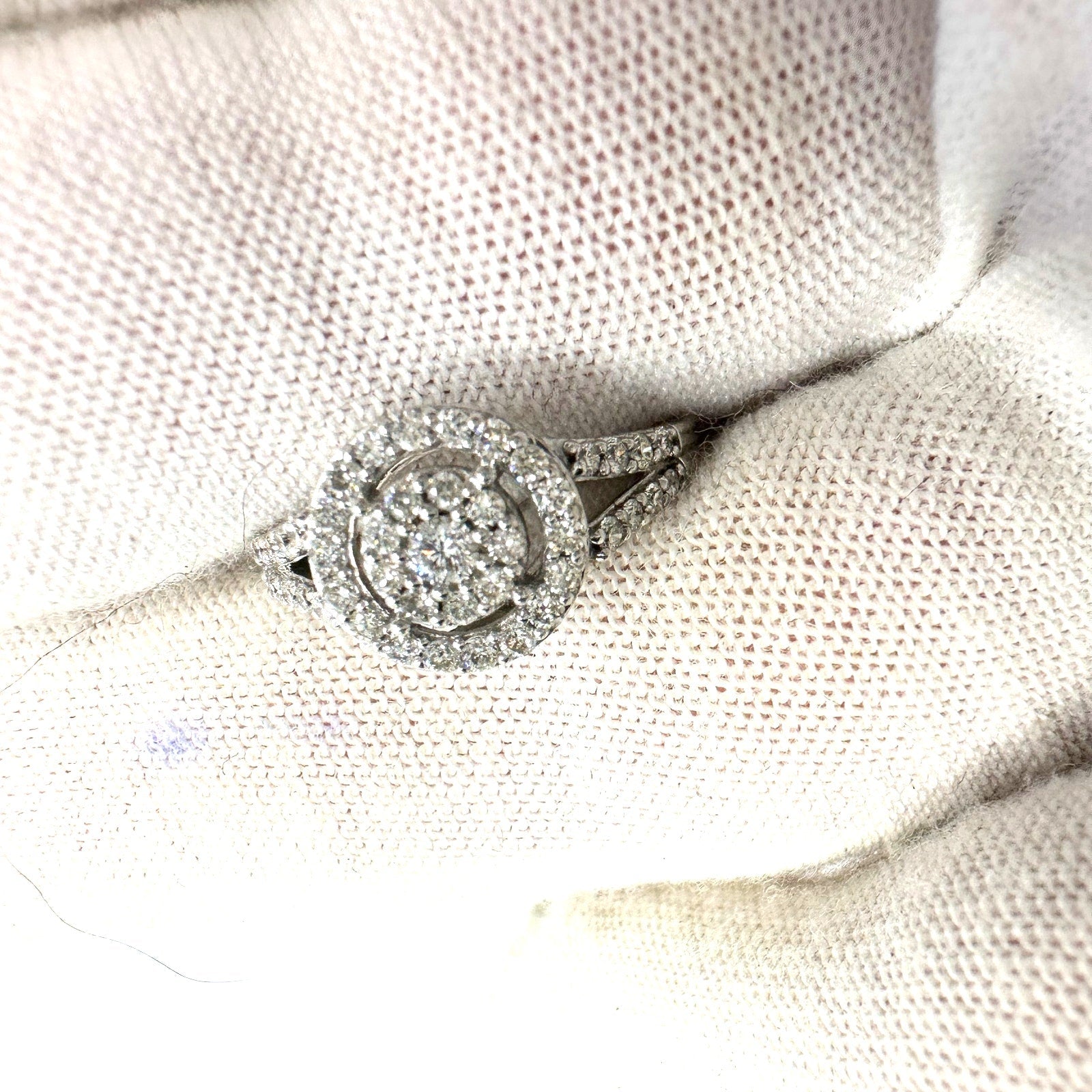 Brilliant 1/2 Ct Split Shank Lab Created Diamond Ring - Beautiful! - Size 6.75 Sun  A+ Stuff Diamond Ring