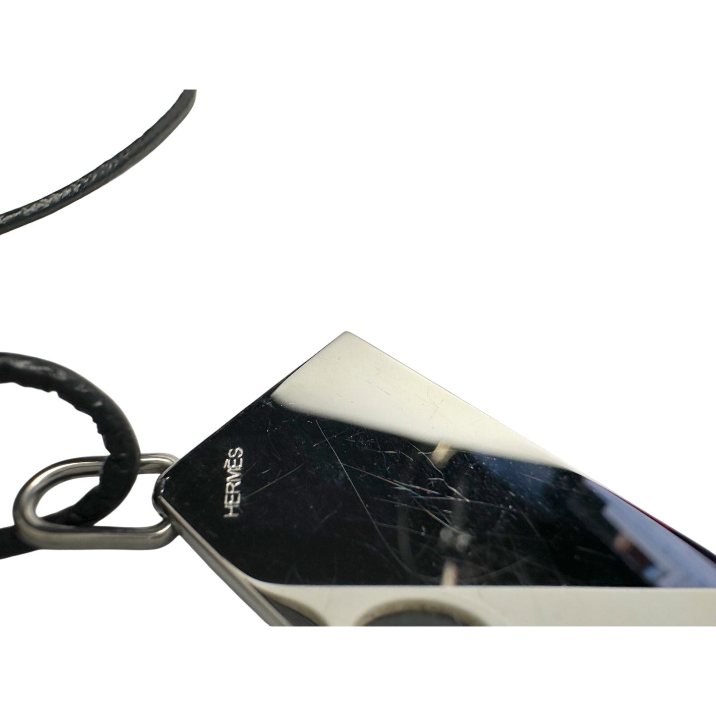 Hermes Leather Cord "AMOUR" (Top Only) Symbols Pendant