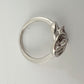 Beautiful Heart Shaped Diamond Accent Ring Sterling Silver Size 5.25